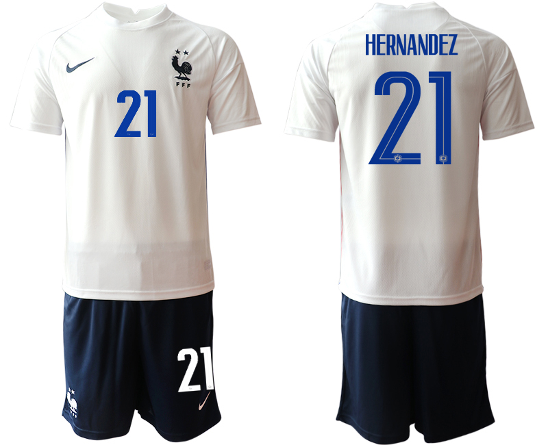 Men 2021 France away #21 soccer jerseys
